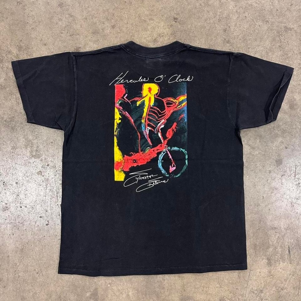 Vintage 90s Sylvester Stallone Planet Hollywood Celebrity Series Tshirt Size L
